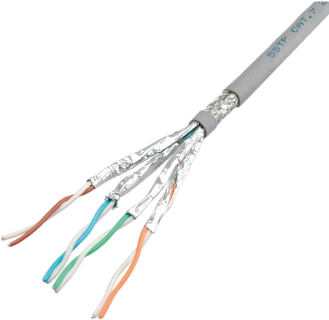 Rola cablu de retea S/FTP (PiMF) cat.7 fir solid AWG23 300m, Roline 21.15.0003